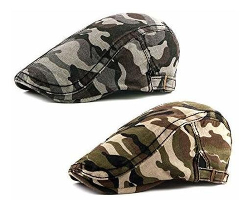 Idopy - Gorra Plana De Camuflaje Para Hombre