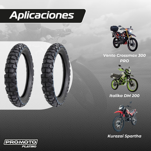 Llantas 4.60-18 + 90/90-21 Doble Proposito Usa Camara