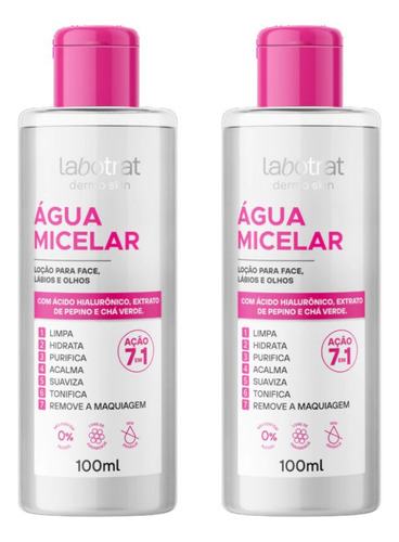 Agua Micelar Labotrat 100ml - Kit C/ 2un