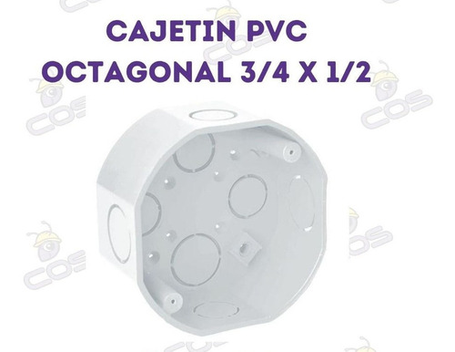 Cajetin Pvc Octagonal 3/4 X 1/2 Pavco