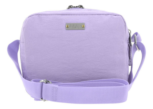 Crossbody Color Lila Zilp Impermeable 1866551-v Chenson 1818 Acabado De Los Herrajes Níquel Diseño De La Tela Lisa