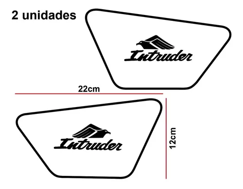 Adesivo preto tanque lateral suzuki intruder 125 a406