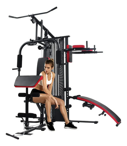 Home Gym 3 En 1 Banco Pulls 70 Kg Red Acero / Alta Gama