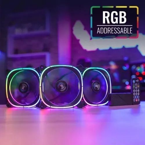 Kit 3 Ventiladores Argb Aerocool Astro 12 Pro 120mm +control
