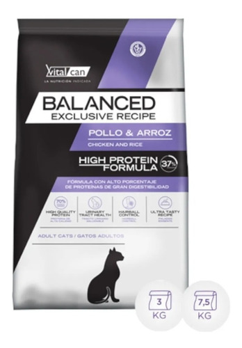 Alimento Vitalcan Balanced Exclusive Recipe Bolsa 7.5 Kg 