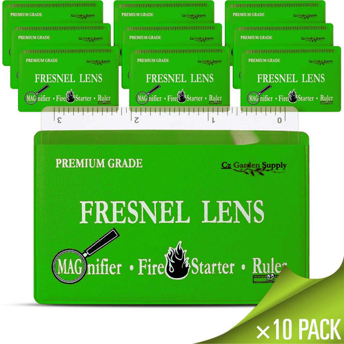 Kit De 10 Lentes De Fresnel Cz Garden, Magnificacion 4x
