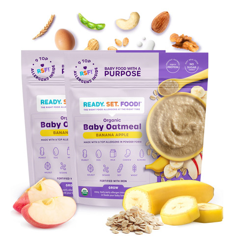 Ready, Set, Food! Cereal Organico De Avena Para Bebes | Manz