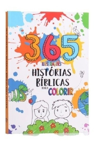 Livro 365 Histórias Bíblicas Para Colorir Infantil Crianças