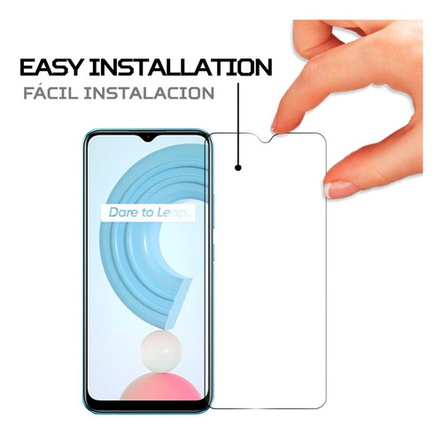 Imagen 3 de 6 de Protector De Pantalla Antishock Realme C21y