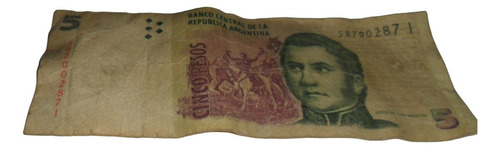 Billete Argentina 5 Pesos