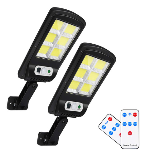 Luces Solares Led Control Remoto 2 Luces Estacionamiento Ip