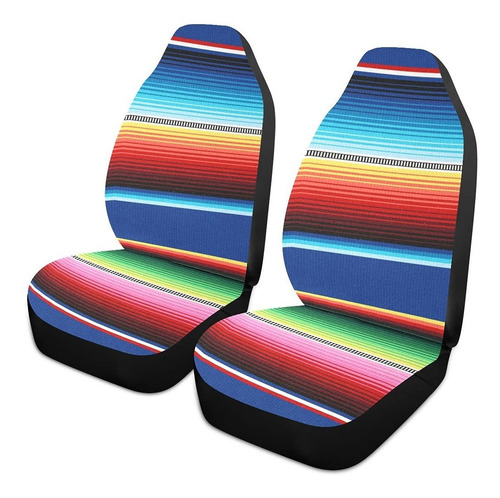 2 Funda Para Asiento Coche Diseño Raya Mexicana Suv