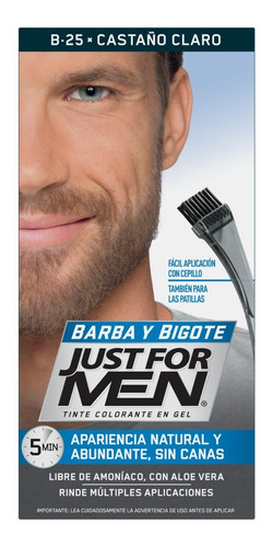 Tintura Gel Just For Men Para Barba Y Bigote Castaño Claro
