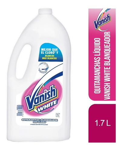 Removedor De Manchas Vanish White Blanqueador 1.7 L