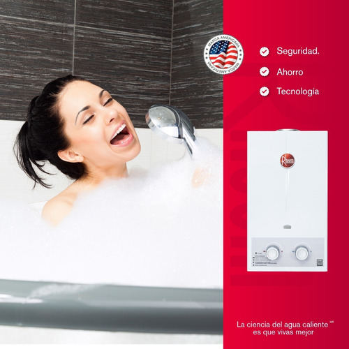 Calentador De Agua 8lt Gas Natural Tiro Natural Rheem