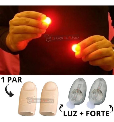 Kit De Magica Baralho Radio 20 Truques Dedo Luz Dedeira Led