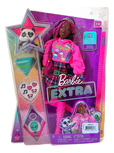 Barbie Extra Con Sudadera Happy Y Panda, Con Accesorios