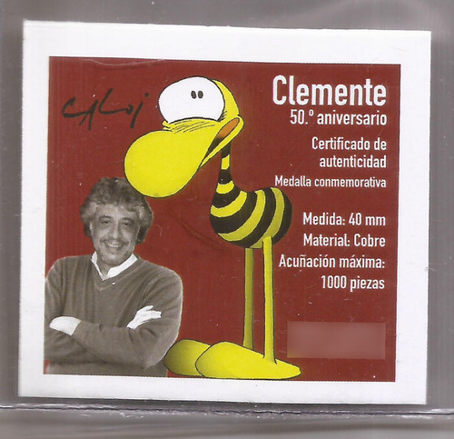 Medalla Clemente 50 Aniversario De Su Creacion 1973-2023 (Usado)