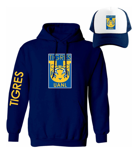 Kit Sudadera + Gorra Sublimada Mod Club Tigres Uanl Liga Mx