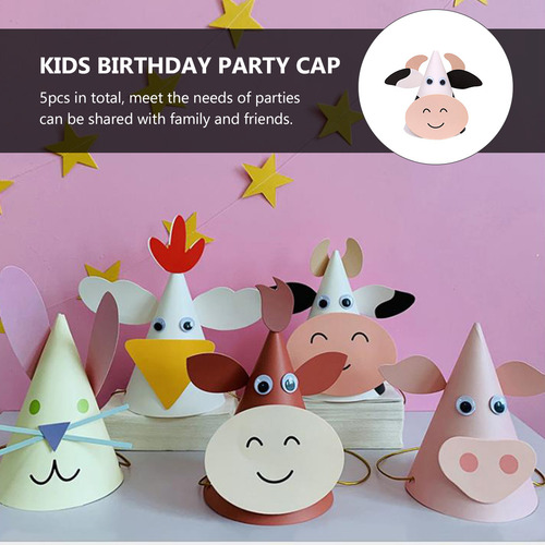 Suministros Para Fiestas De Cumpleaños De Animales, Gorro De