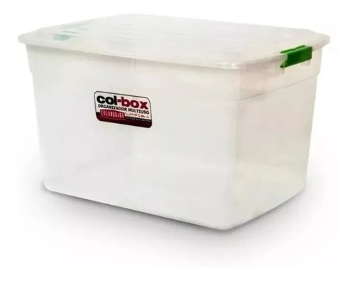 Caja Organizador Plastico Apilable Con Tapa Taper 34 Litros Colombraro