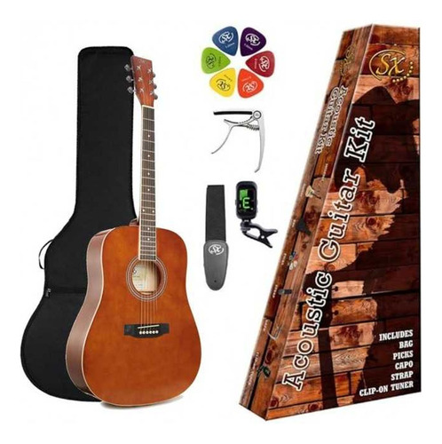 Pack Guitarra Acúsitca Funda+ Accesorios Sx Sd104k Oferta