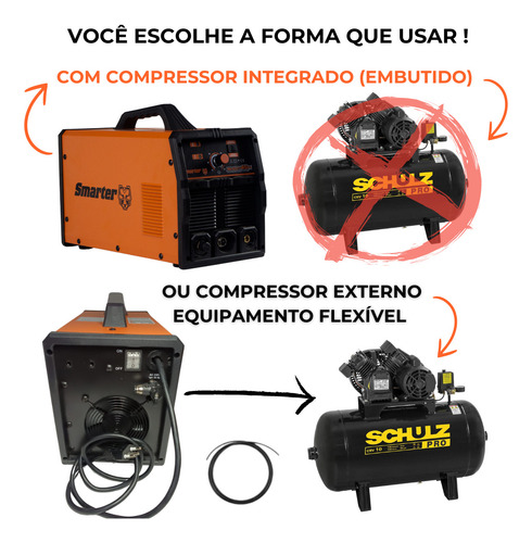 Corte Plasma Compressor Serra Pneumática Rolo Guia 12 Itens
