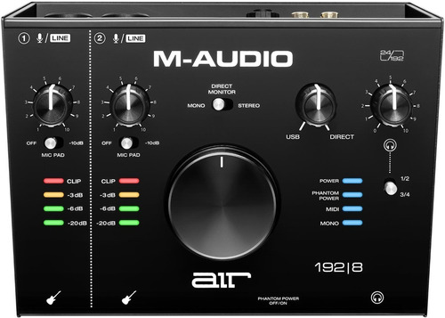 Interfaz Usb/midi 2x2 Con Mic Dual M-audio Air192x8