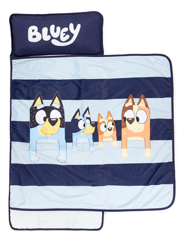 Bluey Sleepy Time Nap Mat Almohada Incorporada Y Manta - Sup