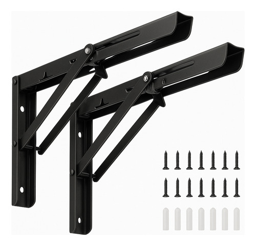 Mensula Rebatible Plegable 20cm Metal Reforzado Set X2