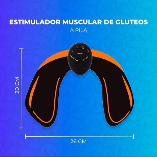 Imagen 3 de 10 de Electro Estimulador Muscular Glúteos Tonifica Cola Electrodo