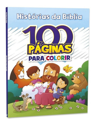 Livro Bíblico 100 Páginas Para Colorir Pintar Histórias Da Bíblia Infantil