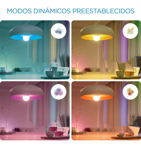 Imagen 5 de 10 de Lampara De Mesa Wiz Hero Multicolores Wi-fi Bt Google Alexa