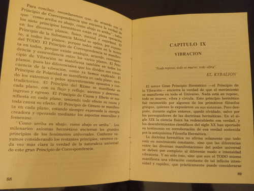 El Kybalión: Filosofía Hermética De Egipto Y Grecia (Usado)