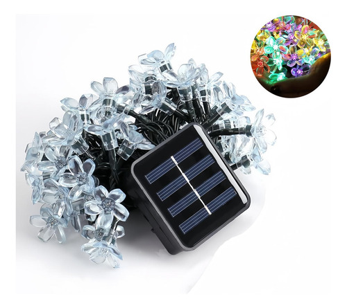 Tira De Luces Flores De Cerezo Led Solares 5m 40led 8modos