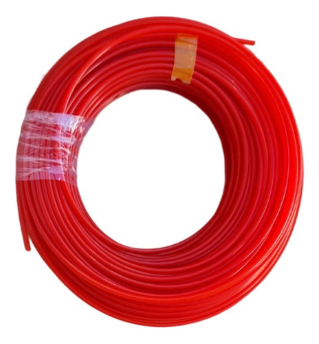 Fio Nylon 3mm Redondo 1kg 120m Nakashi Roçadeira Carretel Cor Vermelho