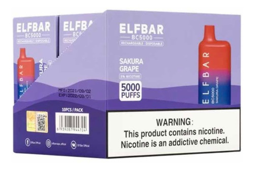 Imagen 1 de 4 de Elf Bar De 5000 Caladas Recargable