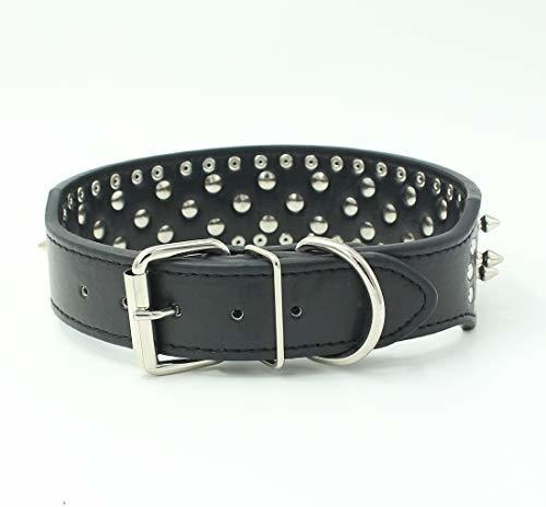 Imagen 2 de 8 de Perro Bonawen Collar De Cuero Con Tachuelas Collar Con Púas