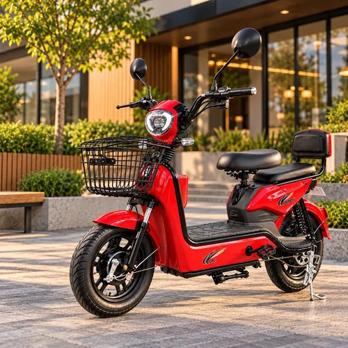 Scooter elétrica vermelha