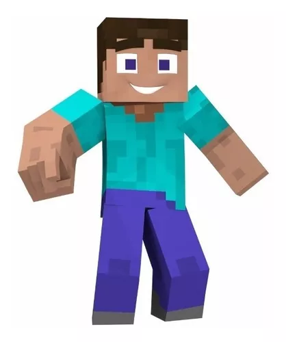 Boneco Minecraft Steve 20cm Musical + Luz Kit 3 Minecraft