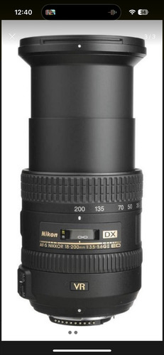 Lente Nikon 18-200mm F/3.5-5.6 G If-ed Af-s Dx Vr Ii Nikon F Preto
