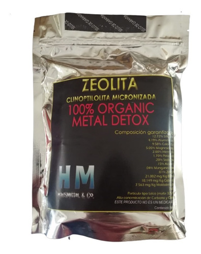 500gr Metal Detox Organico Zeolita Clinoptiolita Micronizada