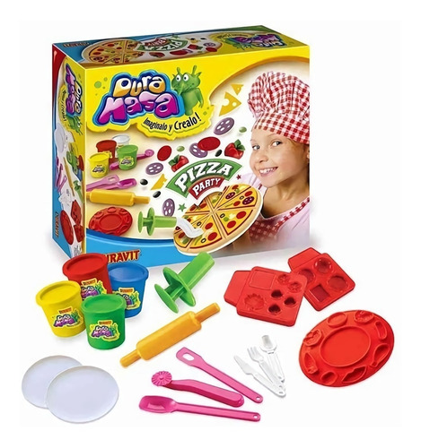 Juego De Masa Infantil Pizza Party Duravit 725 Masas Toys Pa