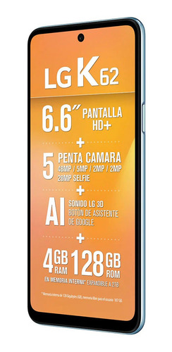 Imagen 4 de 7 de LG K62 128 GB sky blue 4 GB RAM