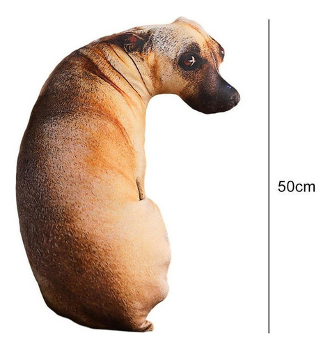 Almofada 3d Cachorro Caramelo Meme 50cm - Pronta Entrega2025