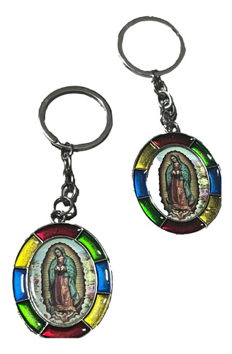 12 Llavero Metal Virgen  Guadalupe Llaverito Virgencita