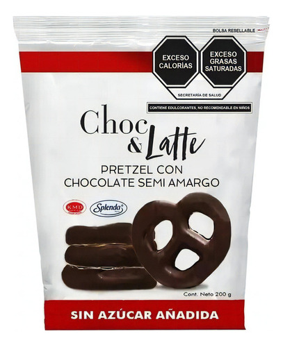 Chocolate And Latte Pretzel Con Chocolate Amargo 200g