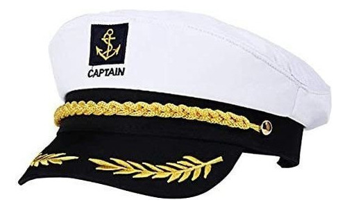 Gorro Marinero Adulto Ajustable Azul Marino Capitán Sombrero