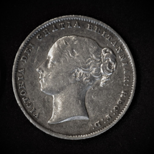 Moneda Un Chelín De Plata .925 De 1860 