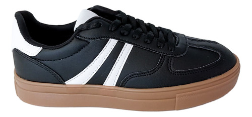 Tenis Mujer Moda Samba Zapato Dama Negro Dupe Urbano Blanco